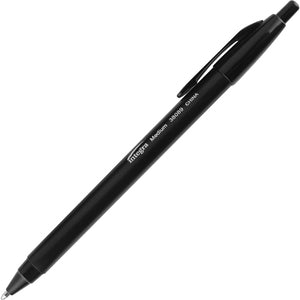 Integra Black Triangular Barrel Retractable Ballpoint Pens 12/Pack
