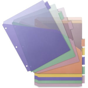 8 Assorted Colour Double Pocket Index Dividers