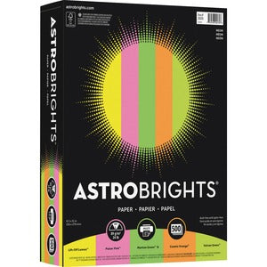 Astrobrights Color Paper - "Neon" 5-Color Assortment - Letter