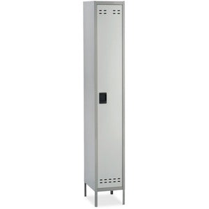 Single-Tier Two-Tone Gray Locker with Legs