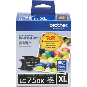 Brother LC75 Black Ink Cartridges 2Pack