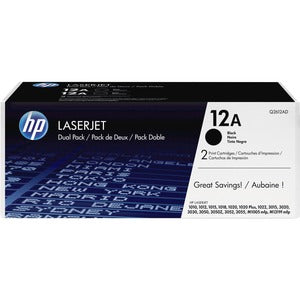 HP 12A Q2612D Black Toner Cartridge 2Pack