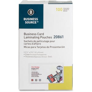 2.25"x3.75"x5Mil Business Card Laminating Pouches 100Pack