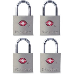 7/8in (22mm) Wide Solid Metal TSA-Accepted Luggage Lock 4Pack