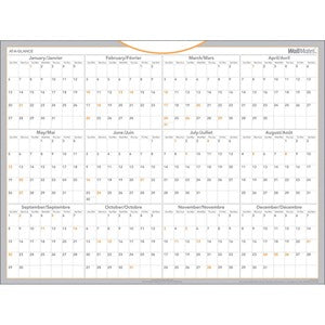 18"x24" At-a-Glance Bilingual Wallmates Planner