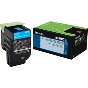 Lexmark 801HC Cyan High Yield Toner Cartridges