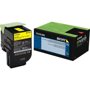 Lexmark 801HY Yellow High Yield Toner Cartridges