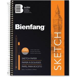 8.5"x11" Plain Spiral Sketch Book 100Sheets