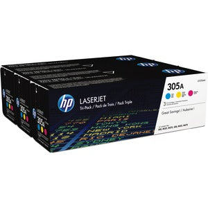 HP 305A CF370AM Cyan,Magenta,Yellow Tri-pack Toner Cartridge