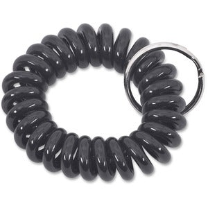Black Key Ring Coil Wrist Bands 3Pack