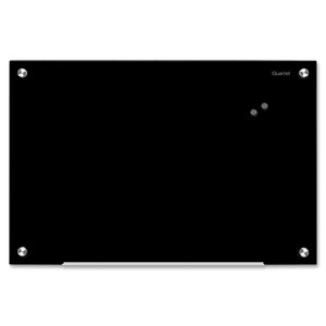 Infinity Magnetic Glass Dry-Erase Board, Black, 4' x 3'