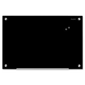 Infinity Magnetic Glass Dry-Erase Board, Black, 3' x 2'