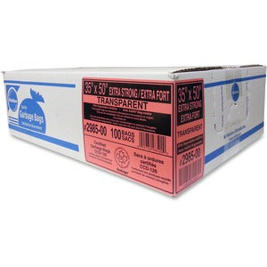 35"x50" Clear Strong Industrial Trash Bags 100/Carton