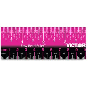 Plastic Dual Colour 12" Easy Read Ruler