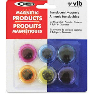 1.13" Round Translucent Assorted Magnets