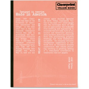 8-1/2"x11" Plain Paper Vellum Book 50Pack