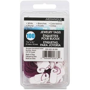 0.81"x0.38" White Jewellery Tags
