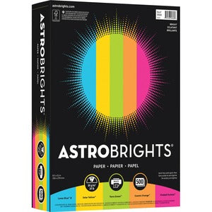 Astrobrights Inkjet, Laser Print Colored Paper - Letter -5 Assorted Colours 500/Ream