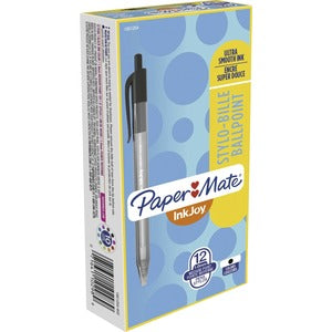 Paper Mate 1mm InkJoy 100 Retractable Pens 12/Pack