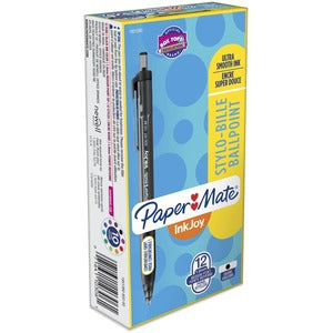 Paper Mate 1mm Inkjoy 300 Retractable Pens 12/Pack