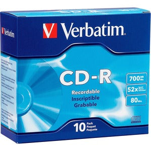 Verbatim CD-R 80MIN 700MB 52x 10pk Slim Case