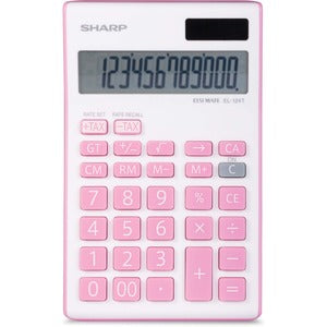 12 Digit Pink Desktop Calculator