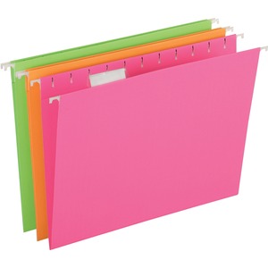 Assorted Colour Letter 1/5 Tab Cut Hanging Folder