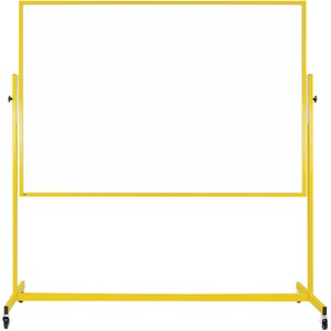72"x48" Yellow Frame Dry Erase Board Easel