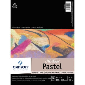 12"x9" Mi-Teintes Pastel Paper 24Pack