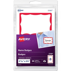2-11/32"x3-3/8" Name Badge Labels 30Labels/Pack