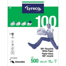 8-1/2"x11" 3-Hole Punched Laser Recycled Paper
