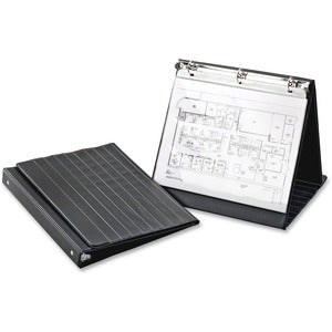 1" Black Presentation Easel Round Ring Binders