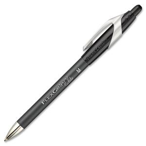 Paper Mate Black Medium FlexGrip Elite Retractable Ballpoint Pens Each
