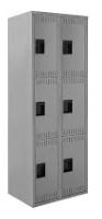 Gray 4 Tier Clean Lined Assembled Lockers
