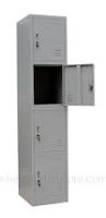 Gray 4 Tier Clean Lined Assembled Lockers