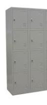 Gray 4 Tier Clean Lined Assembled Lockers