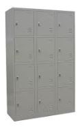 Gray 4 Tier Clean Lined Assembled Lockers