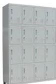 Gray 4 Tier Clean Lined Assembled Lockers