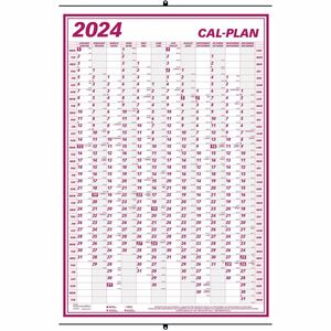 24"x36"  Laminated Yearly Wall Calendar