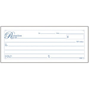 2 Part Carbonless White/Yellow Receipt Book
