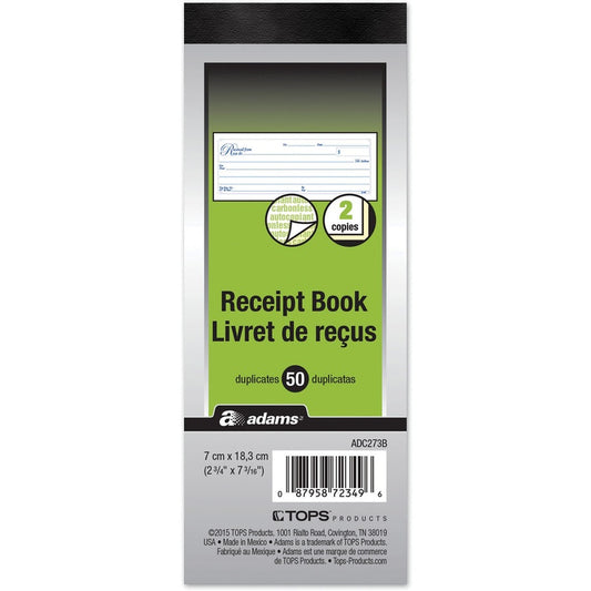 2 Part Carbonless White/Yellow Receipt Book
