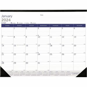 22"x17" DuraGlobe Monthly Desk Pad