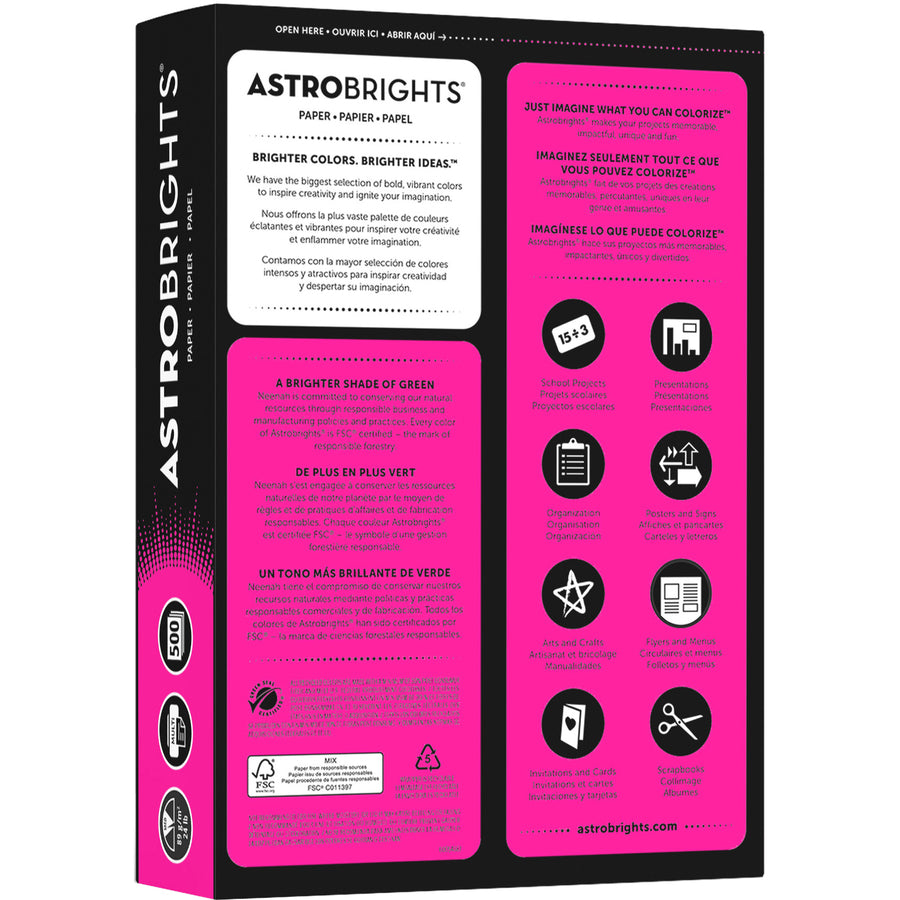 Astrobrights Color Copy Paper - Fireball Fuchsia