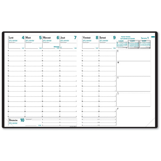 Quo Vadis President Weekly Planner - French