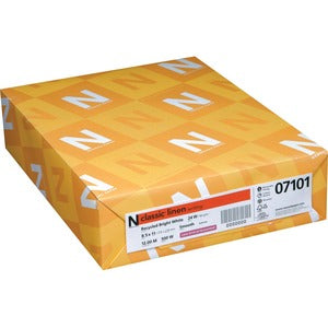 Letter Neenah Classic Linen Paper - Brilliant White - 24lb