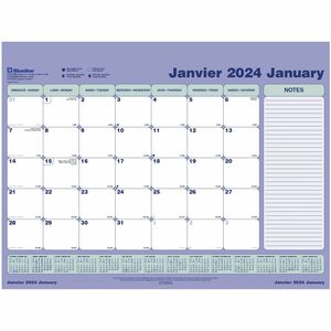 23-1/2"x18-1/4" 2024 Monthly Desk Calendar Refill