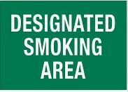 Designated Smoking Area Sign