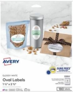 Glossy White Labels