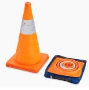 21" Pop-Up Safety Cone w/Message