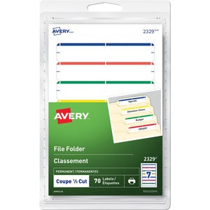 19/64"x3-1/2" Print/Write File Folder Labels 70/Pack